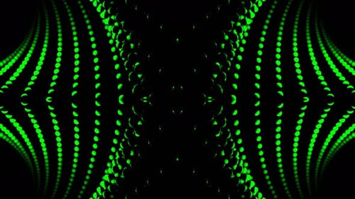 Grüner Kugelspiral-Kaleidoskop-Hintergrund VJ Loop in 4K