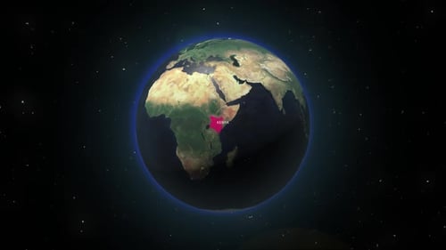 Earth Zoom From Space To Kenya