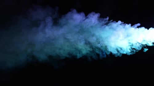 Abstract Smoke Texture Over Black Background Fog in the Darkness