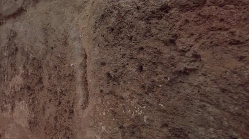 Texture of Stone Wall on Historic Old Church, Close Up Detail