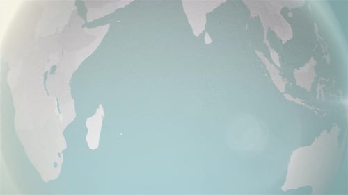 Carte du monde Malawi Zoom dans les tons blancs sphériques stylisés 4 K 60 images par seconde