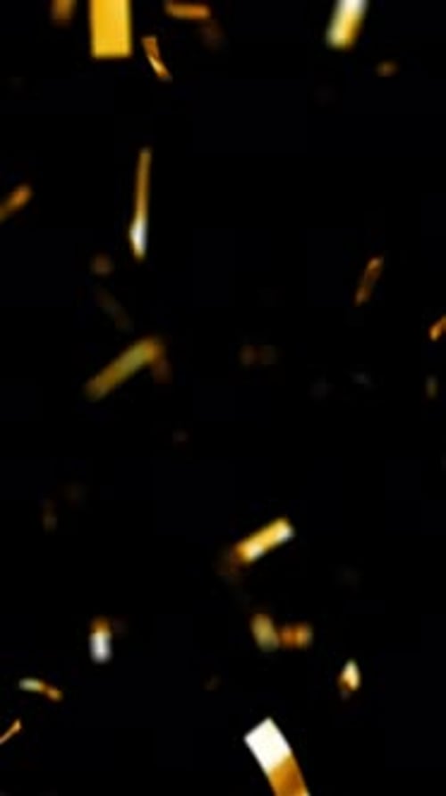 Celebratory Golden Confetti Falling Animation