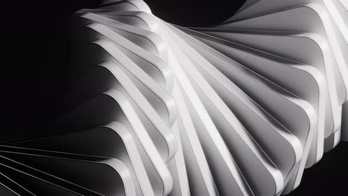 Rotating creative shapes geometries background, 3d rendering.