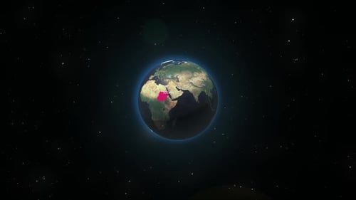 Earth Zoom From Space To Sudan