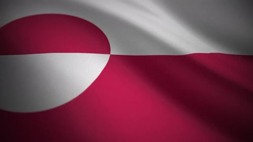Realistic Waving Greenland Flag Animation
