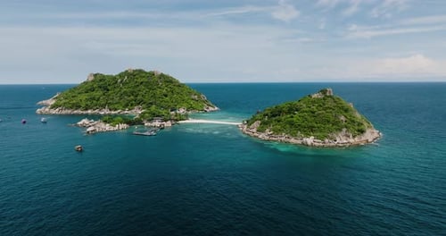 Koh Nang Yuan Twin Islands Connected By White Sand Beach Thailand Koh Nang Yuan