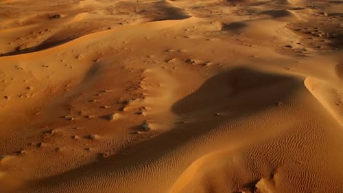 Arabian Desert Sunrise Aerial Landscape
