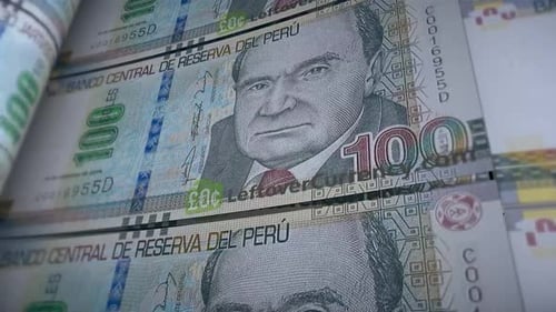 Billetes de 100 soles peruanos