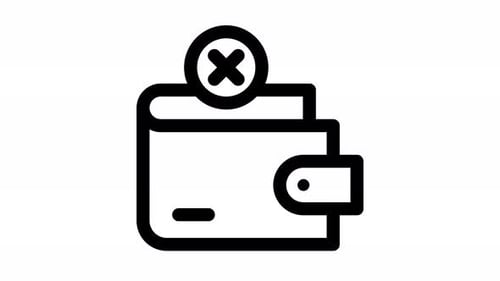 no money line icon animation