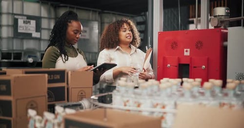 Personnel, liste de contrôle ou stock en usine pour l'exportation, la planification ou la logistique dans une distillerie de gin