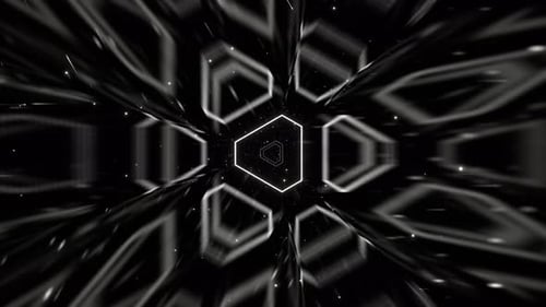 White Futuristic Mystical Flashing Cyber Tunnel Background Vj Loop In 4K