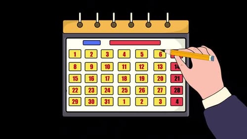 Manually Marking The 2nd Of The Month On The Calendar On Alpha Channel