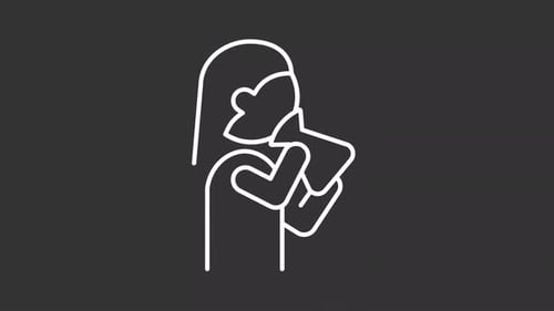 Animation de lignes blanches sur l'hyperventilation