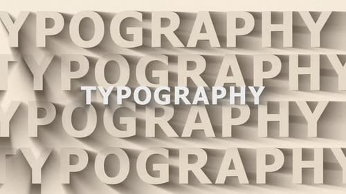 Dynamic 3D Typography Text Pattern Animation