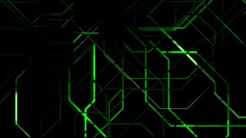 Green Digital Circuit Board Background