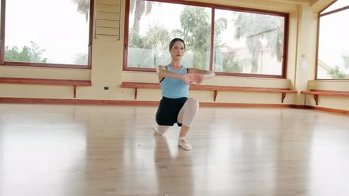Legs Pose Dance Training In The Gym
