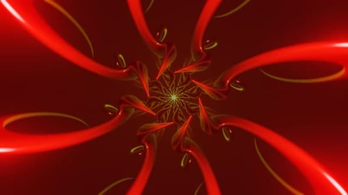 Colorful Strobe Flashes in a Futuristic Abstract VJ Loop