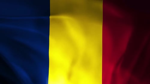 Vertical Waving Tricolor Flag Seamless Loop Background