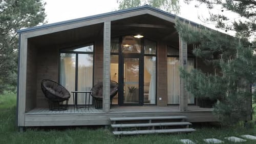 Modern Wooden House in Peaceful Rural Setting