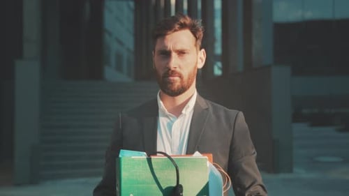 Businessman Faces Dilemma Stylish Professional Appears Anxious While Contemplating Significant