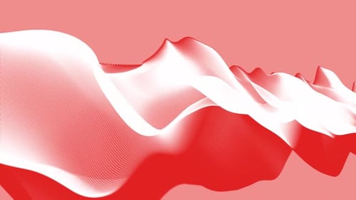 The curved wave lines shape motion particles futuristic technology dots lines moving background