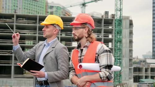 Building Contractors are Inspecting New Development Site