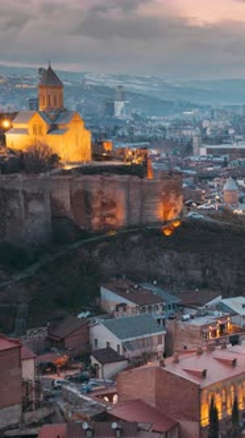 Tbilisi Georgia Day To Night