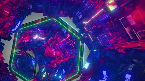 Loop Futuristischer Tunnel