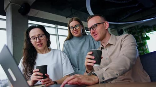Resilient young millennials working in the office.