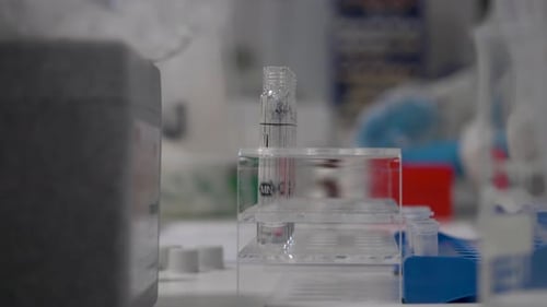 Close Up of Test Tube in Laboratory Setting