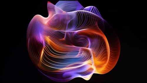 Dynamic Abstract Glowing Lines Morphing Animation Background Loop