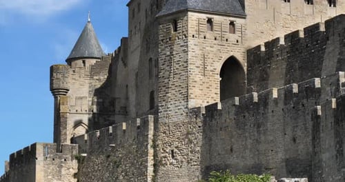 Carcassonne, the biggest castle fortress in europe, Aude department, France