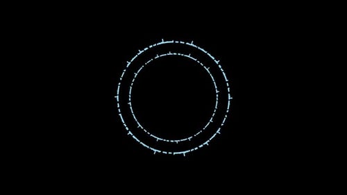 Collection d'interfaces : boucle composée de deux anneaux concentriques tournant dans le sens des aiguilles d'une montre au centre sur un fond sombre