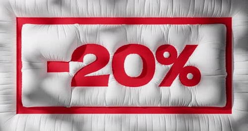 Soft Plush Discount Text Reveal for Sales Promotion