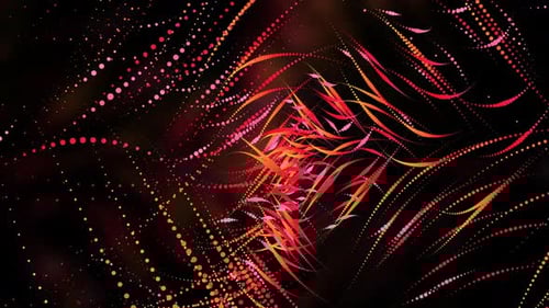 Abstract Neon Particle Curves Background 4K