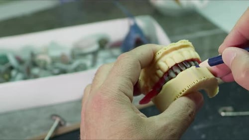 Close Up of Dental Mold Creation