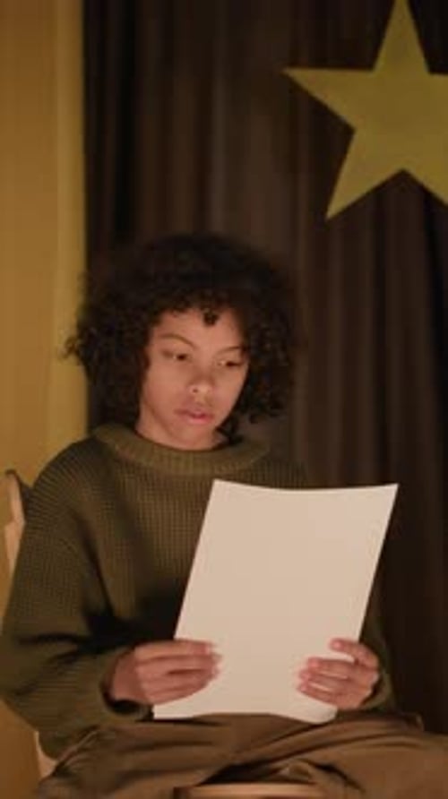 Child Actor Practicing Lines
