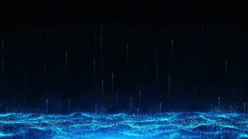 Abstract Blue Particle Flow Background
