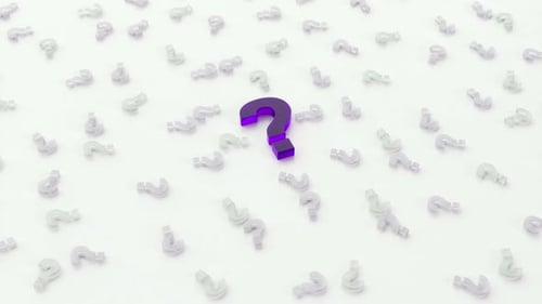 Animated 3D Question Mark Abstract Concept Background