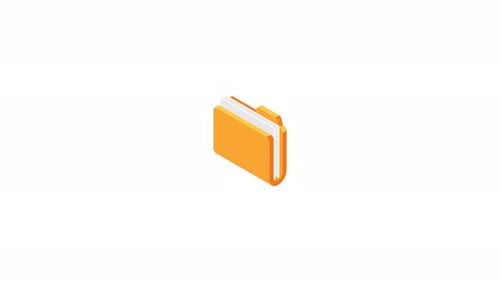 A Simple Orange Folder Icon On A White Background Representing Organization And Digital Storage