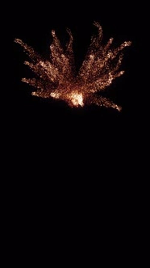 Fiery Particle Burst Reveal Transition Animation