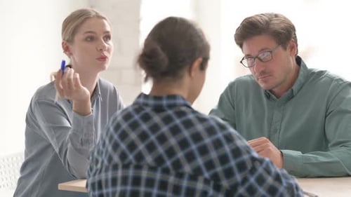 Business Meeting with Discussion at Table