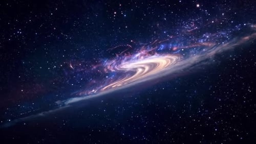 Deep Space Spiral Galaxy Rotation Seamless Loop Background