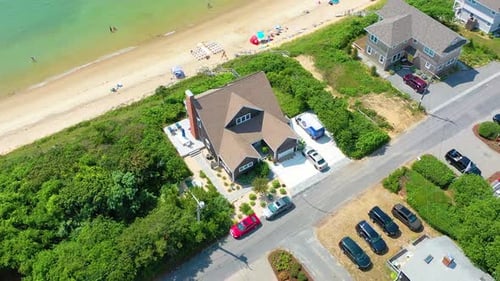 Drone Highlights Cape Cod Shoreline with Home