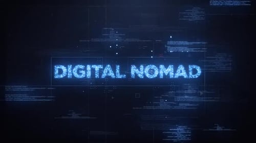 Digital Tech Text Reveal with Code Background