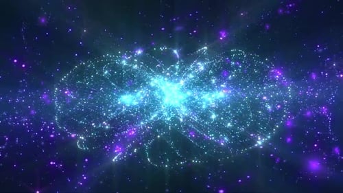 Futuristic Glowing Particle Energy Abstract Background Animation
