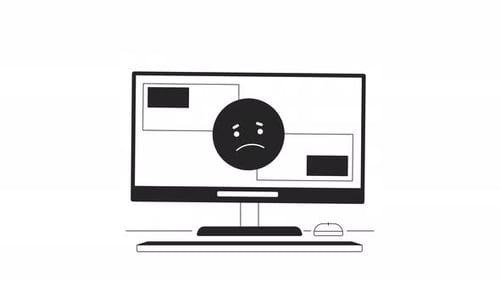 Animação do computador Problem Bw