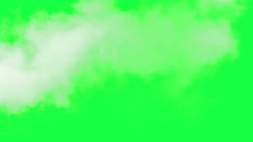 Diagonal Plume Of Smoke On Chromakey