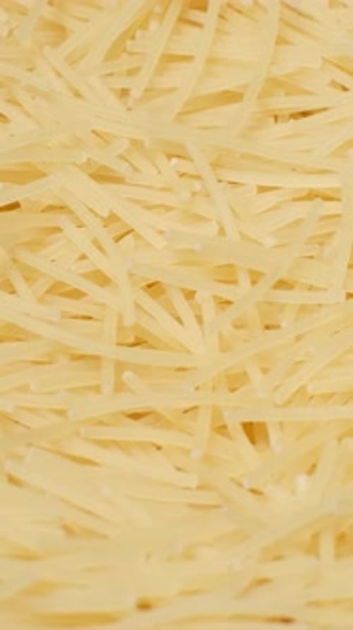 Pile of Uncooked Vermicelli Pasta Noodles