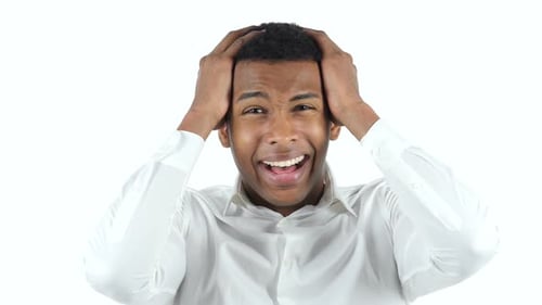 Black Man Reacting to Failure